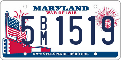 MD license plate 5BM1519