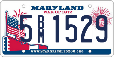 MD license plate 5BM1529