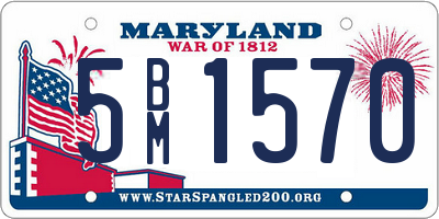 MD license plate 5BM1570