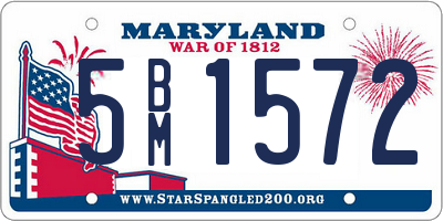 MD license plate 5BM1572