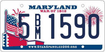 MD license plate 5BM1590