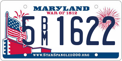 MD license plate 5BM1622