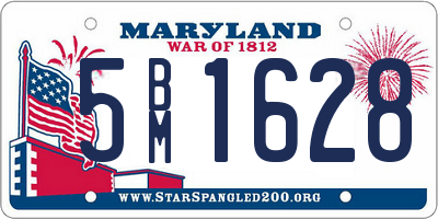 MD license plate 5BM1628