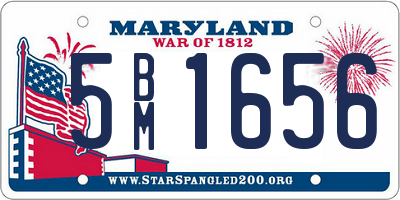 MD license plate 5BM1656