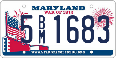 MD license plate 5BM1683