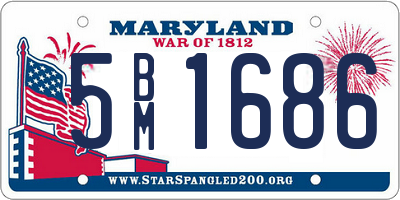 MD license plate 5BM1686