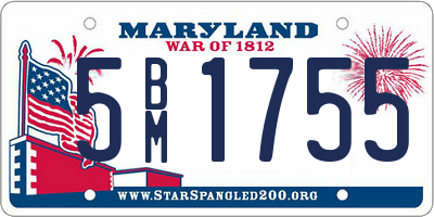 MD license plate 5BM1755