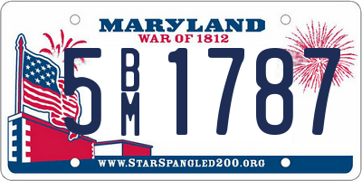 MD license plate 5BM1787