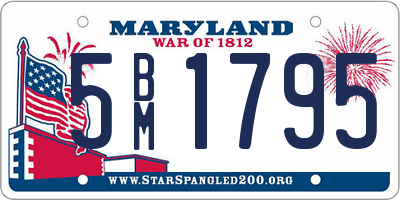 MD license plate 5BM1795
