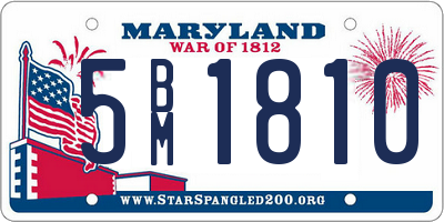 MD license plate 5BM1810