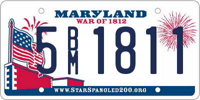 MD license plate 5BM1811