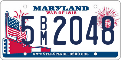 MD license plate 5BM2048