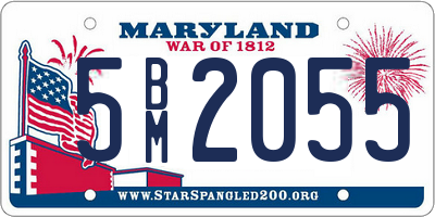 MD license plate 5BM2055