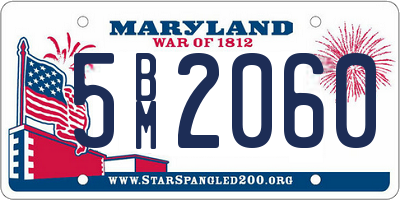 MD license plate 5BM2060