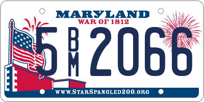 MD license plate 5BM2066