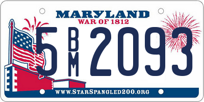 MD license plate 5BM2093