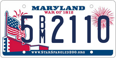 MD license plate 5BM2110