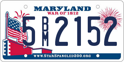 MD license plate 5BM2152