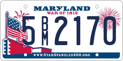 MD license plate 5BM2170
