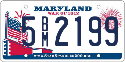 MD license plate 5BM2199