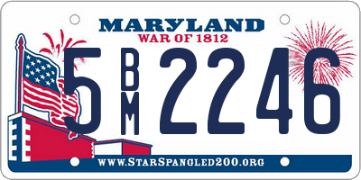 MD license plate 5BM2246