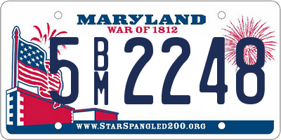 MD license plate 5BM2248