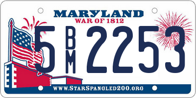 MD license plate 5BM2253