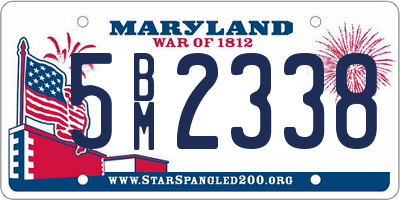 MD license plate 5BM2338