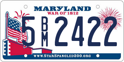 MD license plate 5BM2422