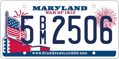 MD license plate 5BM2506