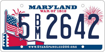 MD license plate 5BM2642