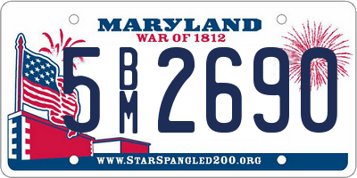 MD license plate 5BM2690