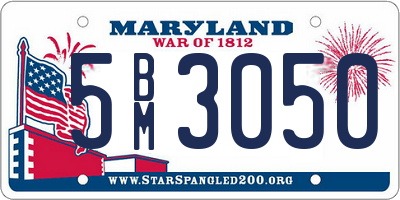 MD license plate 5BM3050