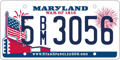 MD license plate 5BM3056