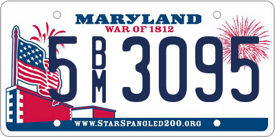 MD license plate 5BM3095