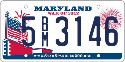 MD license plate 5BM3146