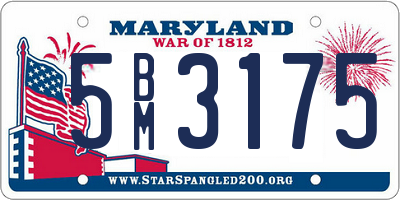 MD license plate 5BM3175