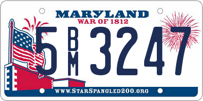 MD license plate 5BM3247