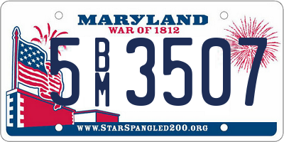 MD license plate 5BM3507