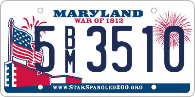MD license plate 5BM3510