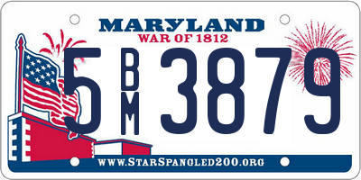 MD license plate 5BM3879