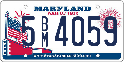 MD license plate 5BM4059