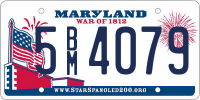 MD license plate 5BM4079