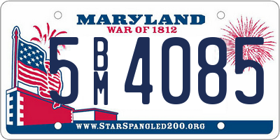 MD license plate 5BM4085