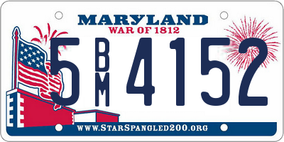 MD license plate 5BM4152