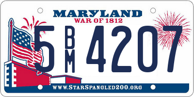 MD license plate 5BM4207