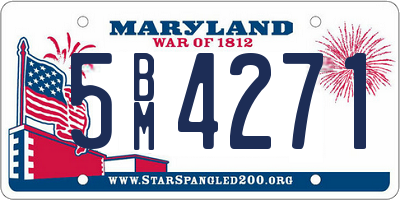 MD license plate 5BM4271