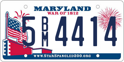 MD license plate 5BM4414