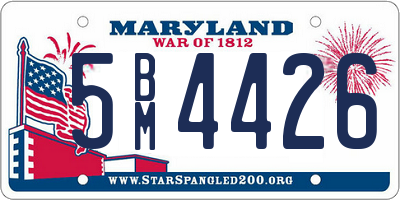 MD license plate 5BM4426