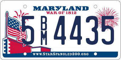 MD license plate 5BM4435